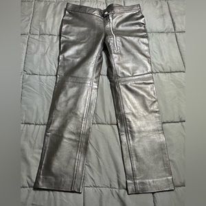 Leather Pants Custom Skinny Low Rise 100% Leather Rocker Pants 30x29